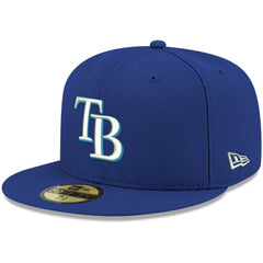 Tampa Bay Rays New Era White Logo 59FIFTY Fitted Hat - Royal - New Era Sale