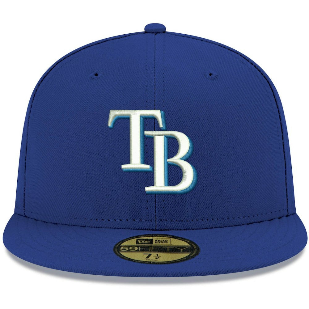 Tampa Bay Rays New Era White Logo 59FIFTY Fitted Hat - Royal - New Era Sale