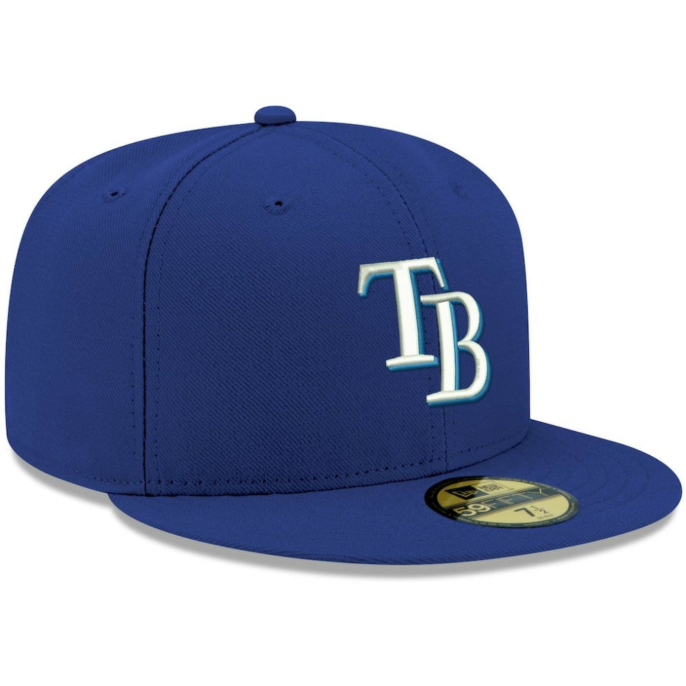 Tampa Bay Rays New Era White Logo 59FIFTY Fitted Hat - Royal - New Era Sale
