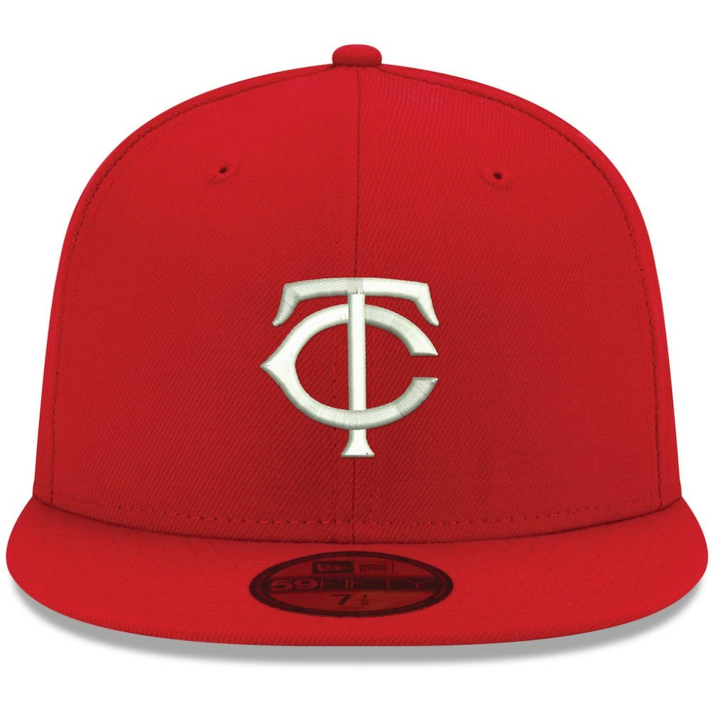 Minnesota Twins New Era White Logo 59FIFTY Fitted Hat - Red - New Era Lifestyle