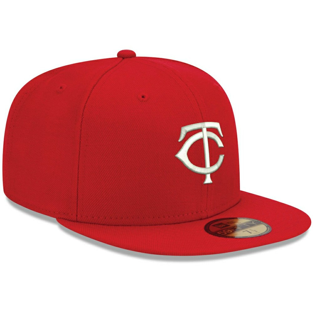 Minnesota Twins New Era White Logo 59FIFTY Fitted Hat - Red - New Era Lifestyle
