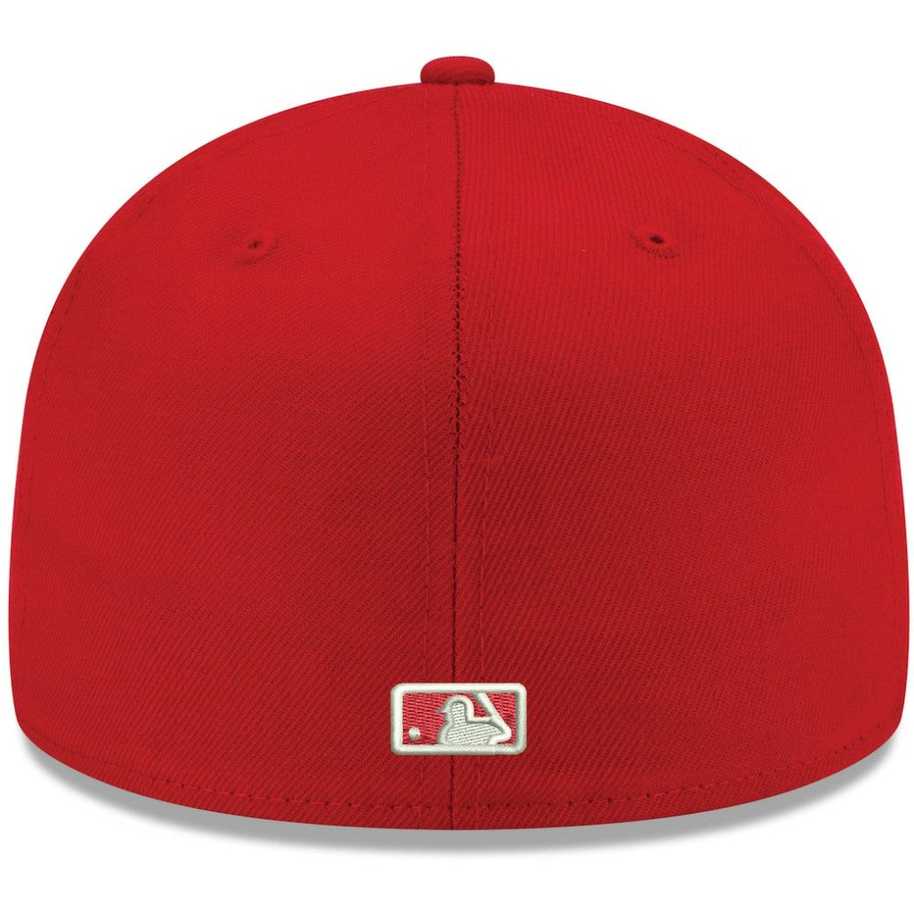 Athletics New Era White Logo 59FIFTY Fitted Hat - Red - New Era Online