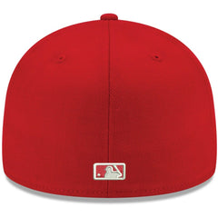Athletics New Era White Logo 59FIFTY Fitted Hat - Red - New Era Online