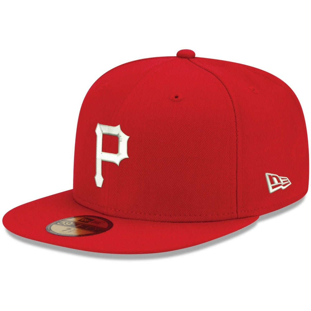 Pittsburgh Pirates New Era White Logo 59FIFTY Fitted Hat - Red - New Era Sale
