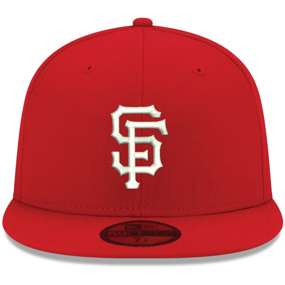 San Francisco Giants New Era White Logo 59FIFTY Fitted Hat - Red - New Era on Sale
