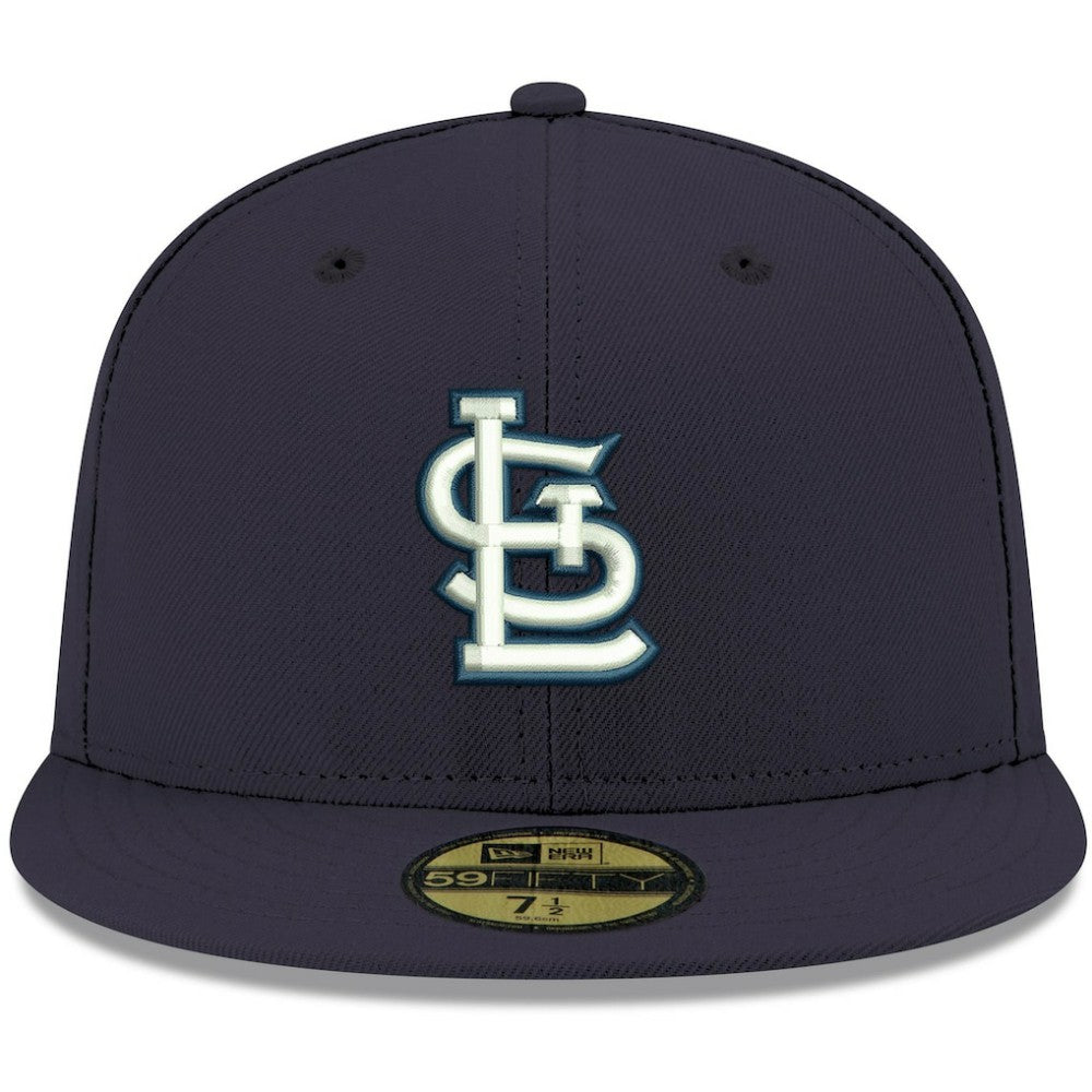 St. Louis Cardinals New Era White Logo 59FIFTY Fitted Hat - Navy - New Era on Sale
