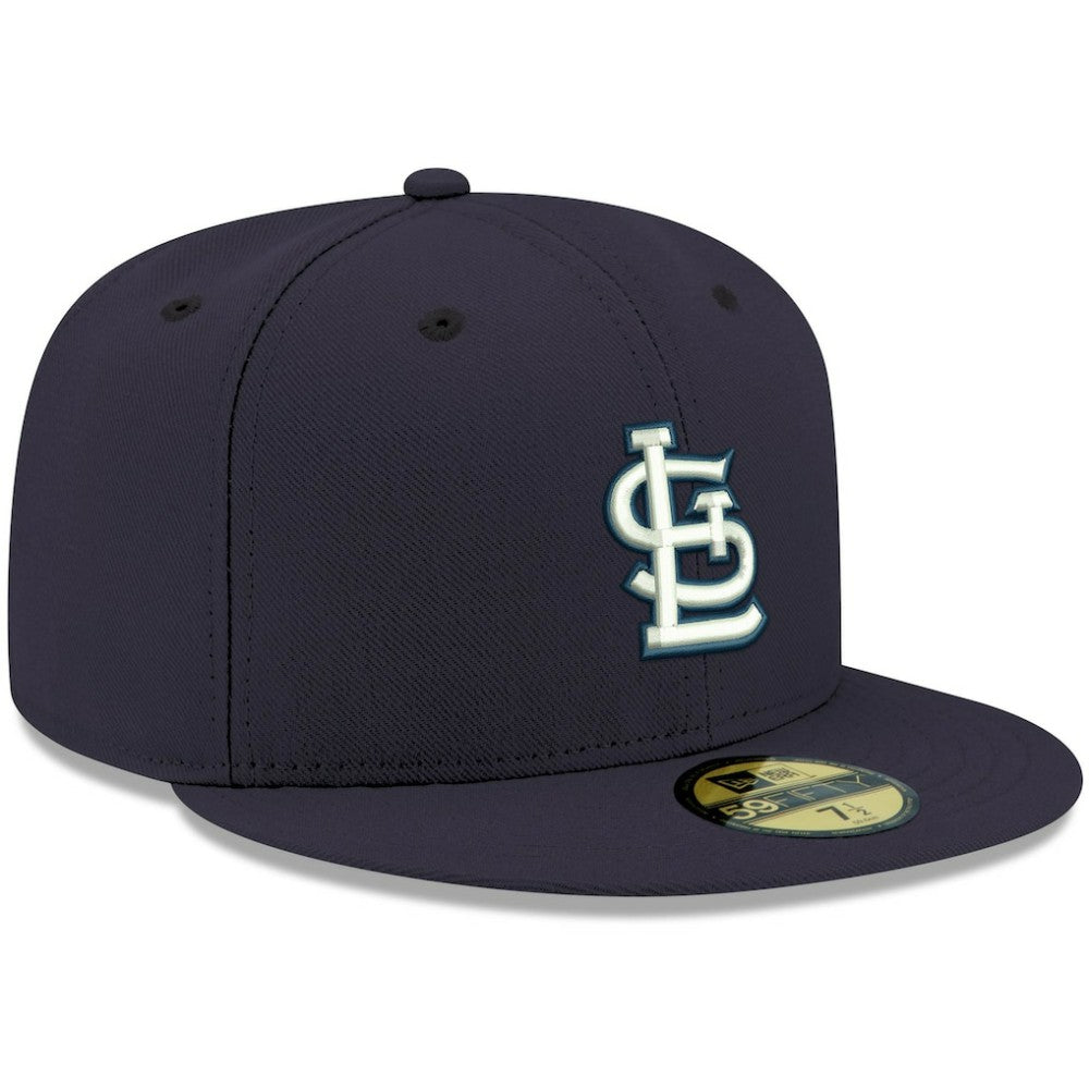 St. Louis Cardinals New Era White Logo 59FIFTY Fitted Hat - Navy - New Era on Sale