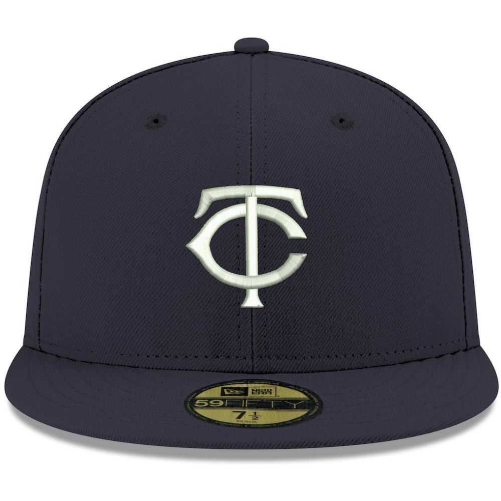 Minnesota Twins New Era White Logo 59FIFTY Fitted Hat - Navy - New Era Sale