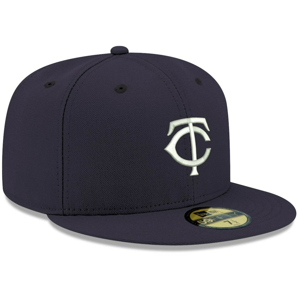 Minnesota Twins New Era White Logo 59FIFTY Fitted Hat - Navy - New Era Sale
