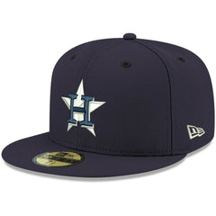 Houston Astros New Era White Logo 59FIFTY Fitted Hat - Navy - New Era Lifestyle