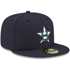 Houston Astros New Era White Logo 59FIFTY Fitted Hat - Navy - New Era Lifestyle