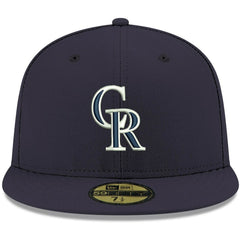 Colorado Rockies New Era White Logo 59FIFTY Fitted Hat - Navy - New Era Discount