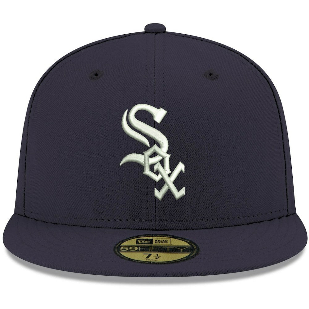 Chicago White Sox New Era White Logo 59FIFTY Fitted Hat - Navy - New Era Sale