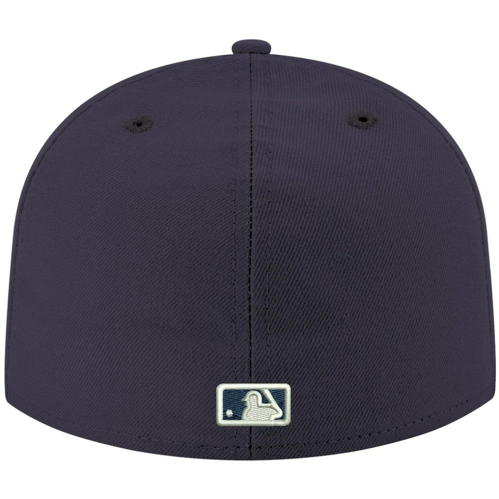Chicago Cubs New Era White Logo 59FIFTY Fitted Hat - Navy - New Era Sale