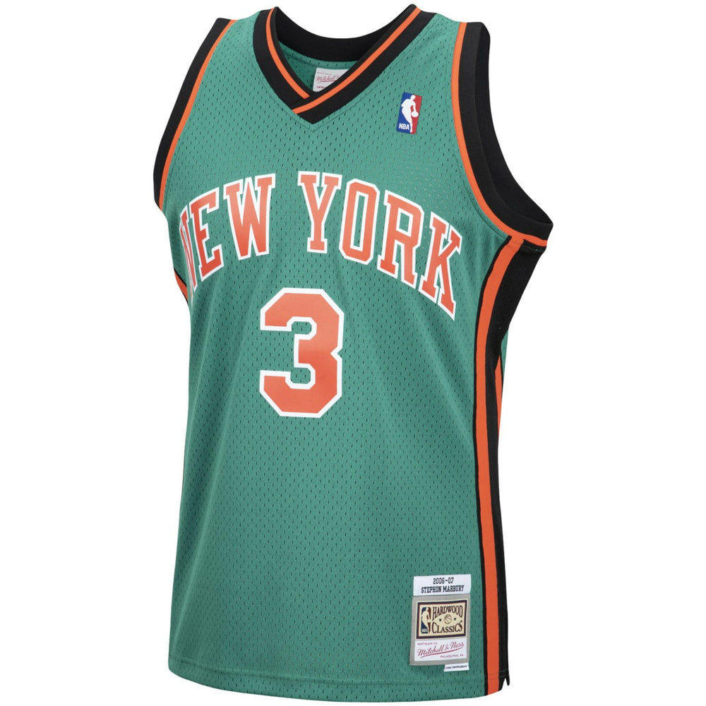 Stephon Marbury New York Knicks 2006/07 Hardwood Classics Swingman Jersey Green | Mitchell & Ness online