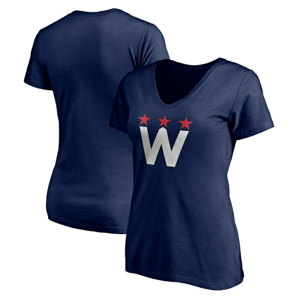 Washington Capitals Women's Alternate Logo V-Neck T-Shirt - Navy - NHL 4214344