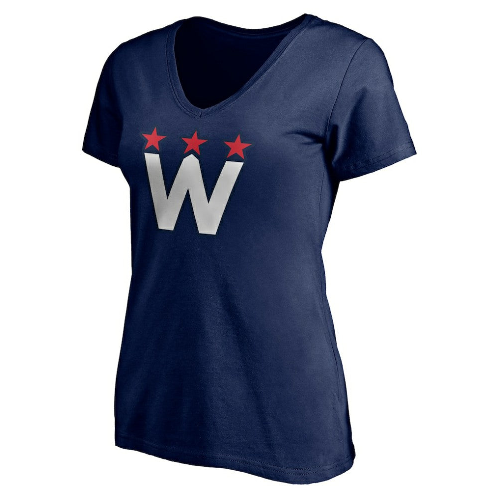 Washington Capitals Women's Alternate Logo V-Neck T-Shirt - Navy - NHL 4214344