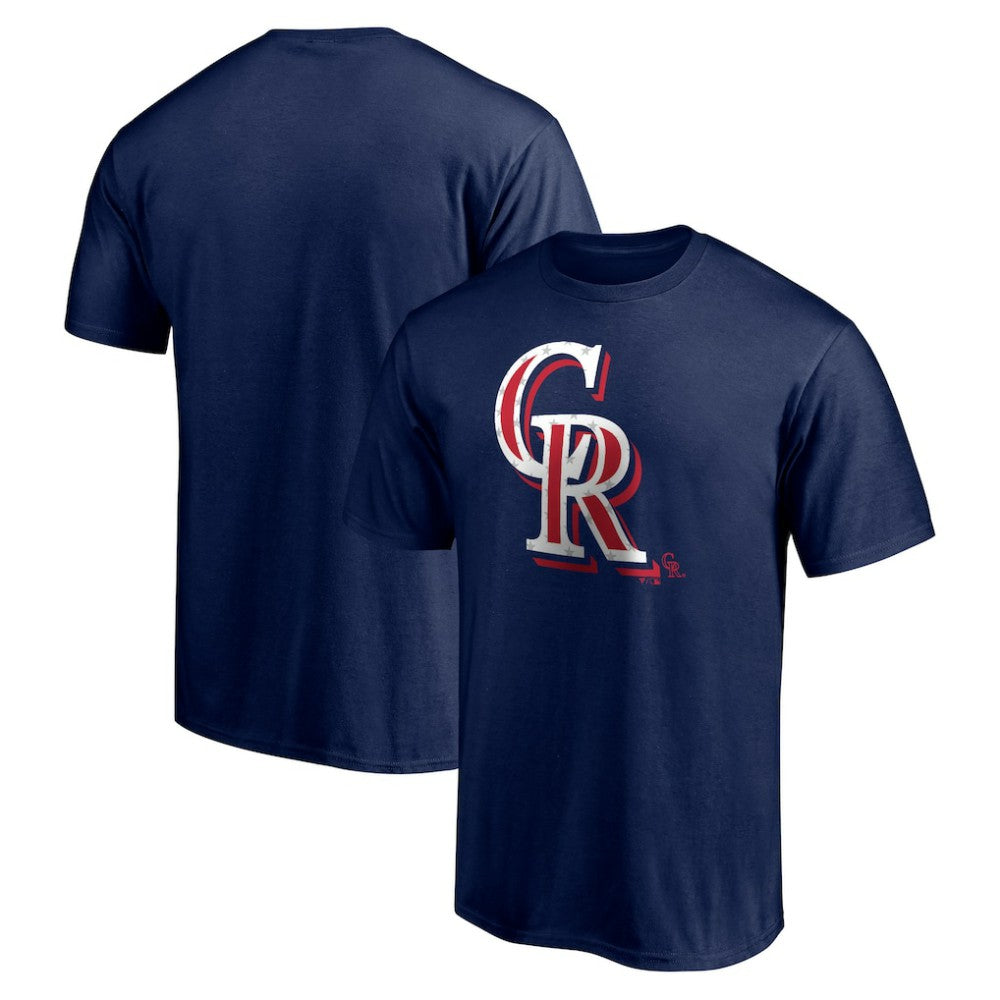 Colorado Rockies Red White and Team T-Shirt - Navy - MLB Discount