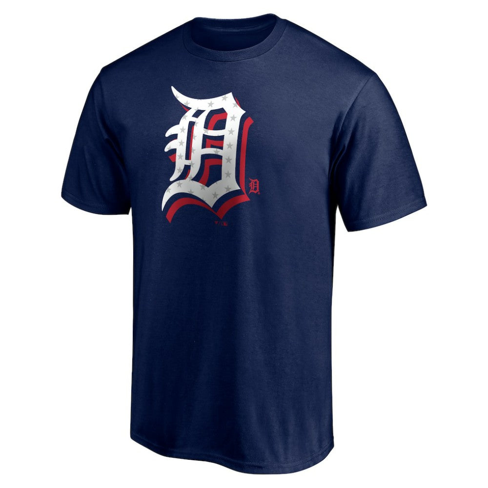 Detroit Tigers Red White and Team T-Shirt - Navy - MLB Discount