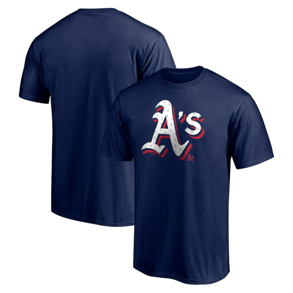 Athletics Red White and Team T-Shirt - Navy - MLB on Sale