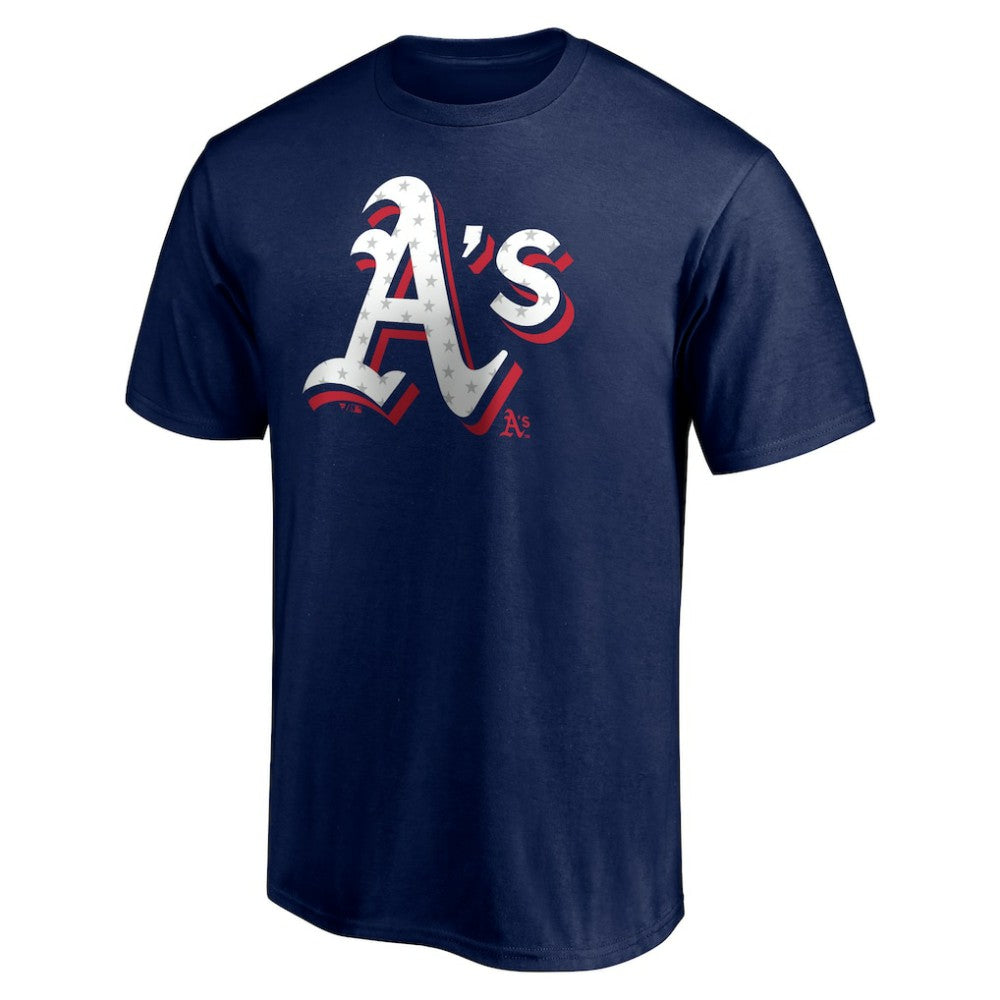 Athletics Red White and Team T-Shirt - Navy - MLB on Sale