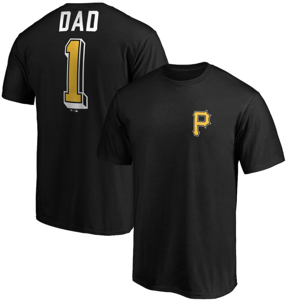Pittsburgh Pirates Number One Dad T-Shirt - Black - MLB on Sale
