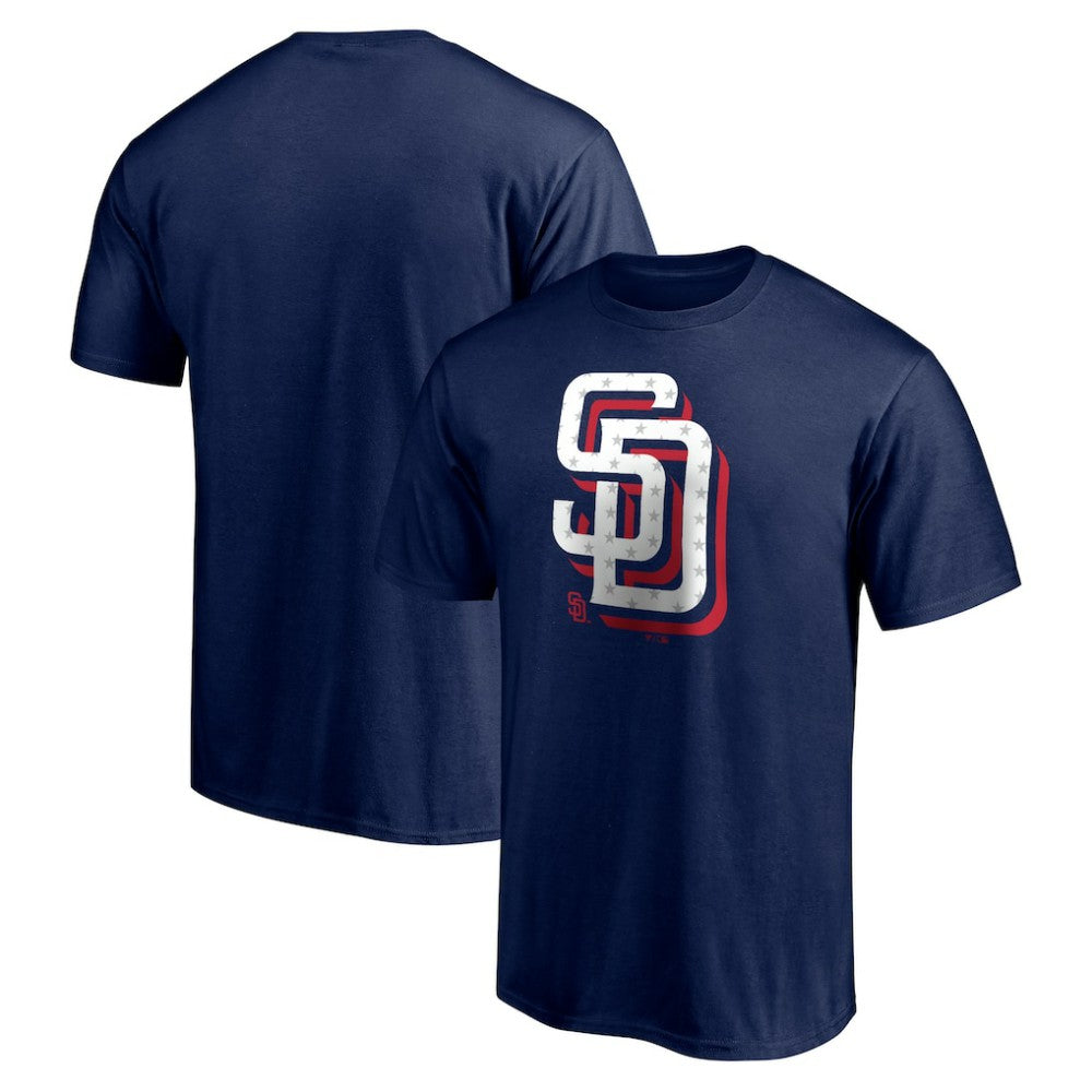 San Diego Padres Red White and Team T-Shirt - Navy - MLB on Sale