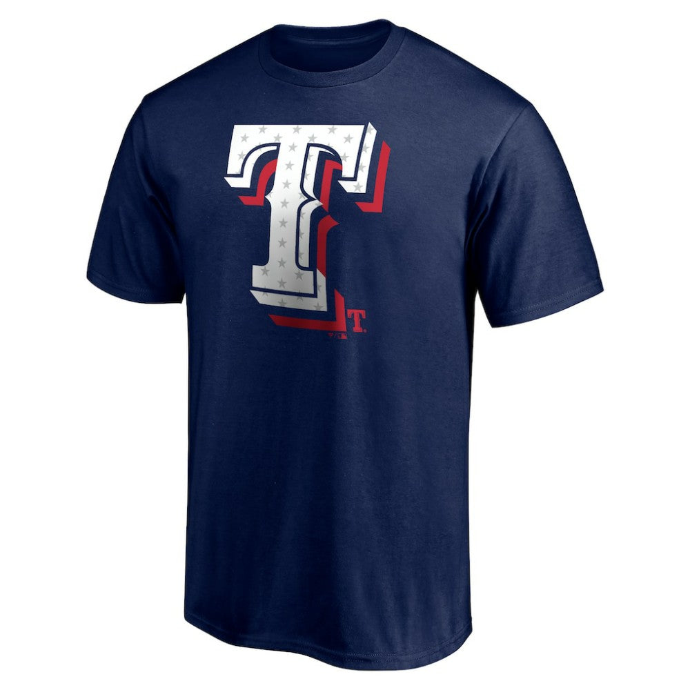 Texas Rangers Red White and Team T-Shirt - Navy - MLB Discount