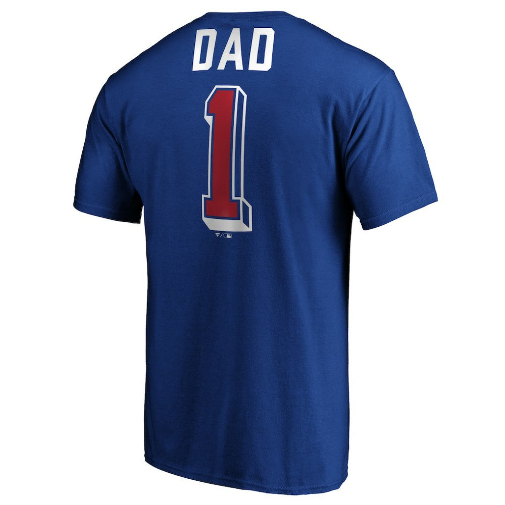 Texas Rangers Number One Dad T-Shirt - Royal - MLB Sale