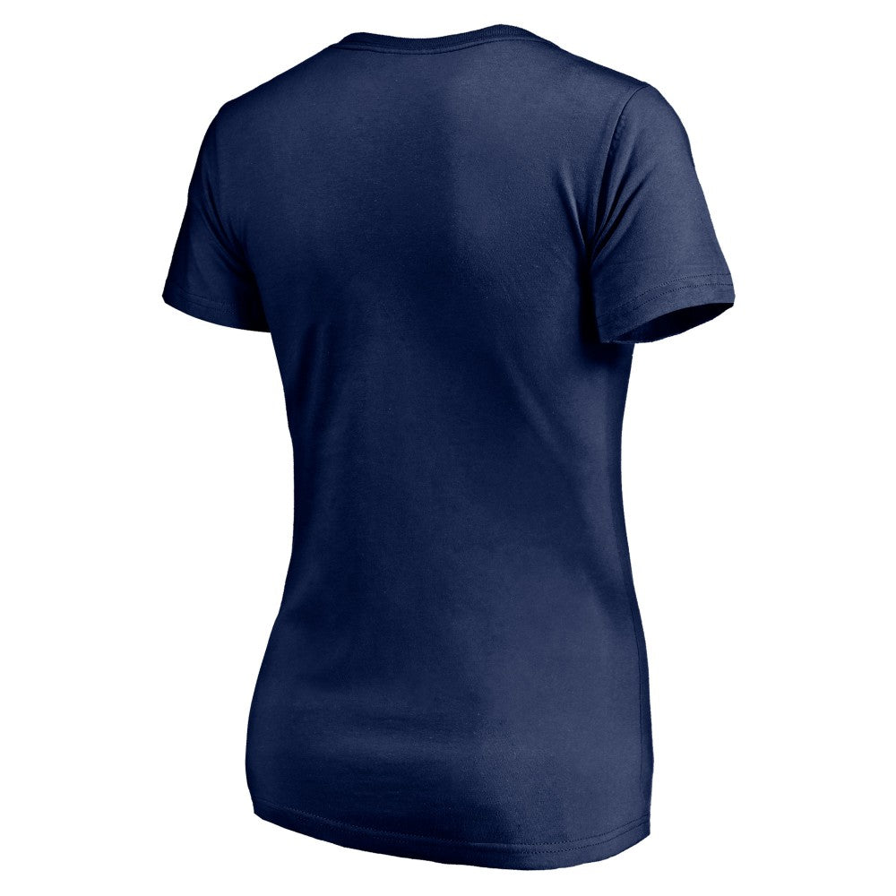 Kansas City Royals Women's Red White and Team V-Neck T-Shirt - Navy - MLB Discount