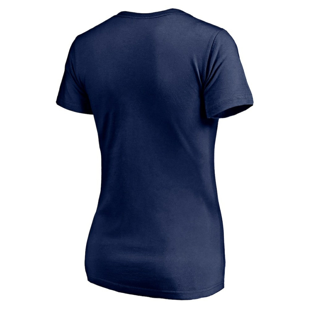 Athletics Women's Red White and Team V-Neck T-Shirt - Navy - MLB Discount