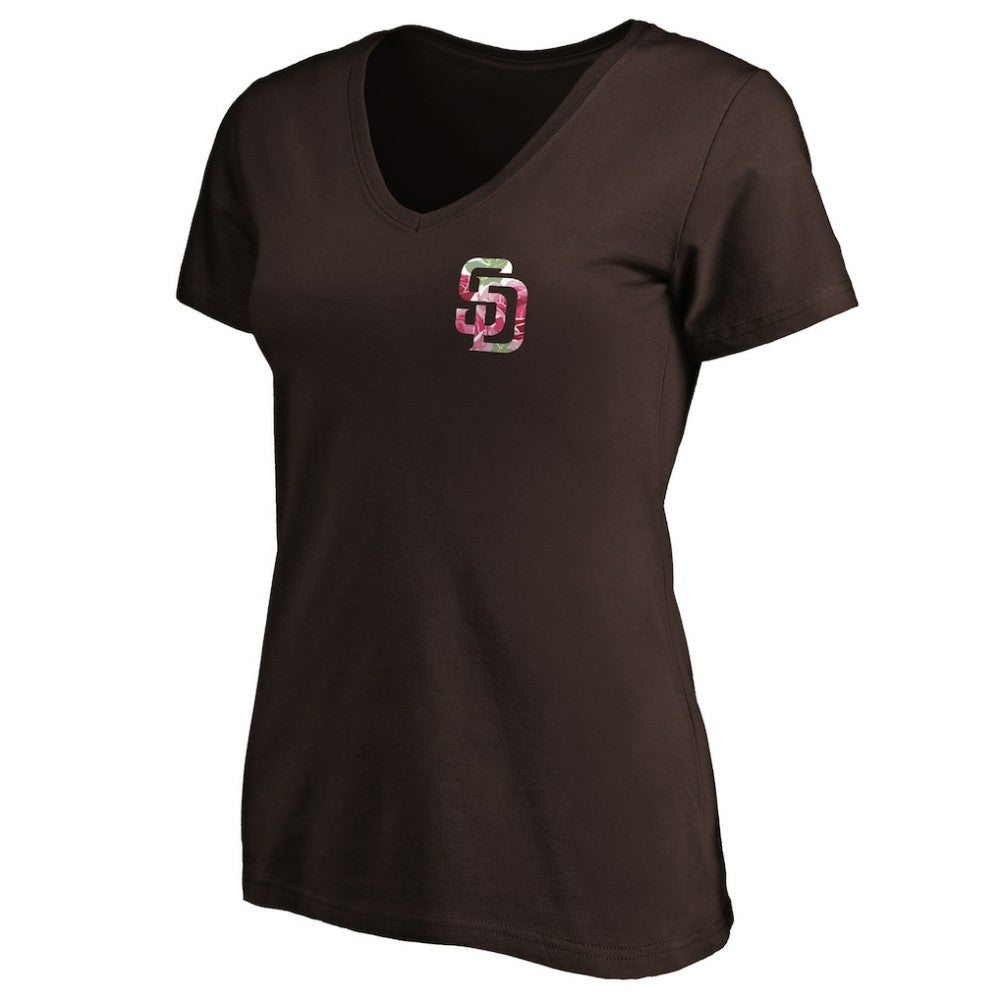 San Diego Padres Women's Mother's Day V-Neck T-Shirt - Brown - MLB Sale