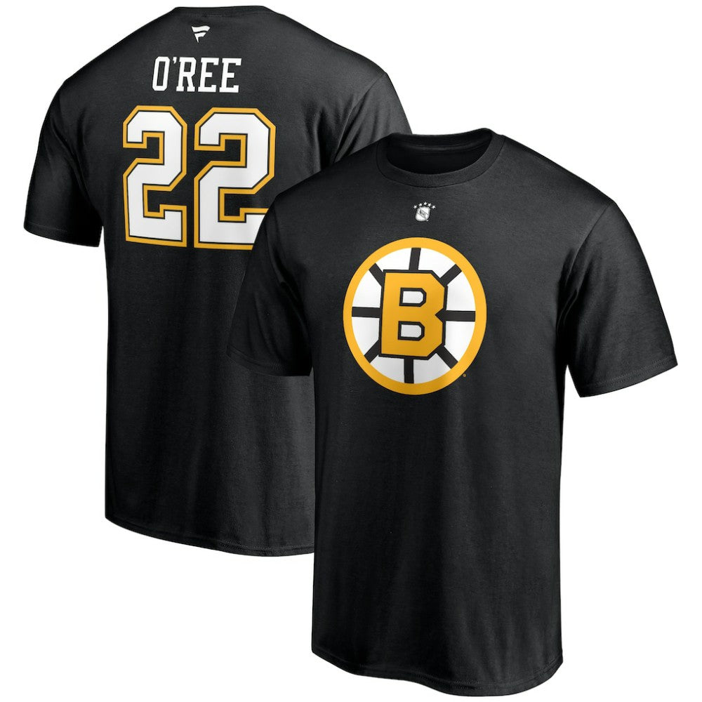Willie O'Ree Boston Bruins Fanatics Authentic Stack Retired Player Name & Number T-Shirt - Black - NHL 4217196