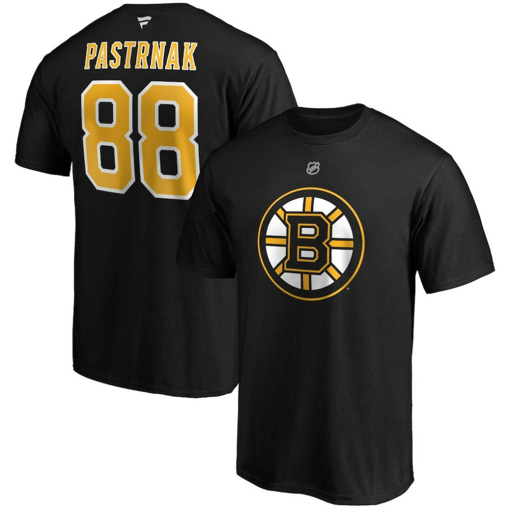 David Pastrnak Boston Bruins Fanatics B&T Name and Number T-Shirt - Black - NHL 4218052