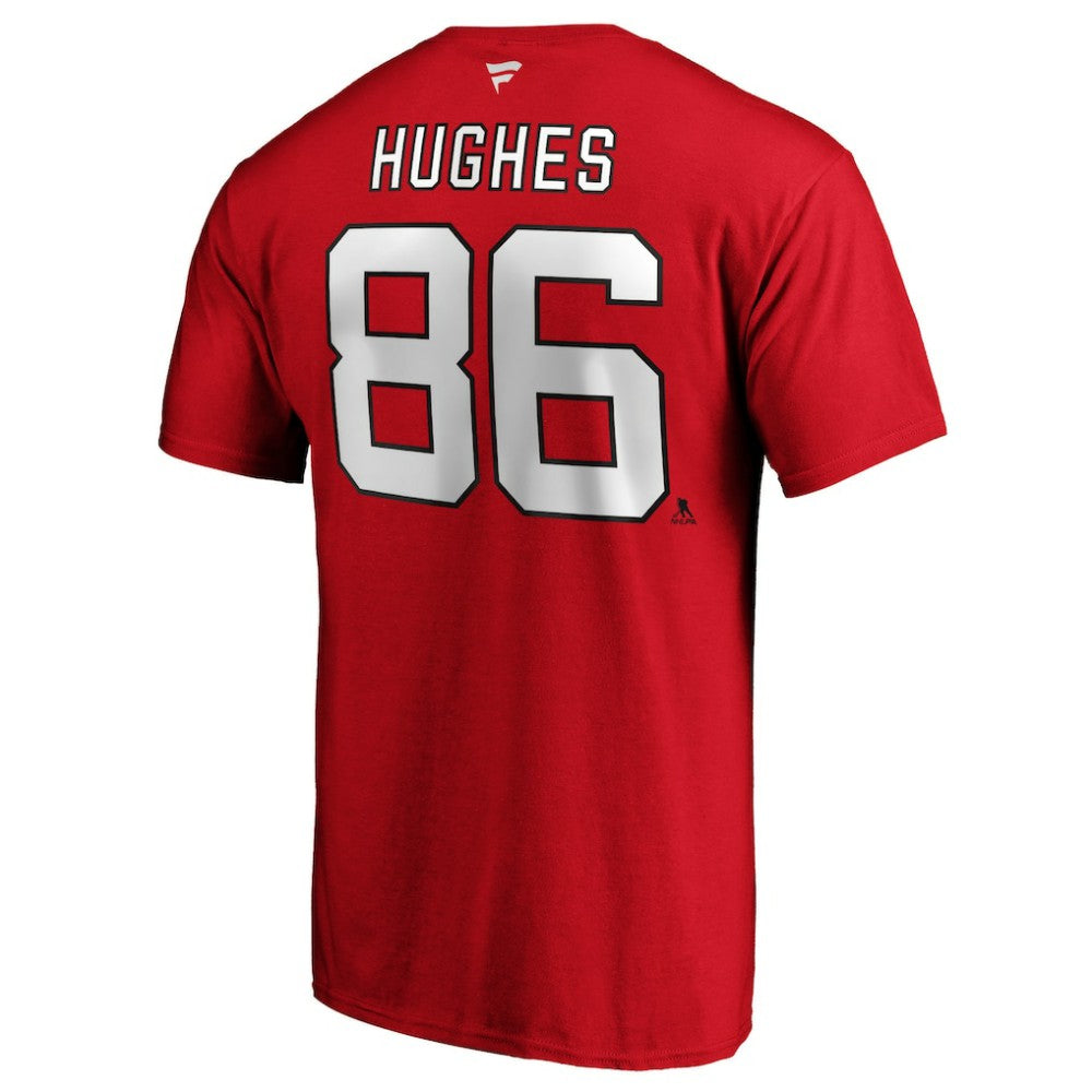 Jack Hughes New Jersey Devils Fanatics Big & Tall Name & Number T-Shirt - Red - NHL 4218055