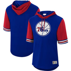 Philadelphia 76ers Hardwood Classics Buzzer Beater Mesh Pullover Hoodie Royal | Mitchell & Ness US