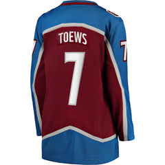 Devon Toews Colorado Avalanche Fanatics Women's Home Breakaway Player Jersey - Burgundy - NHL 4222741