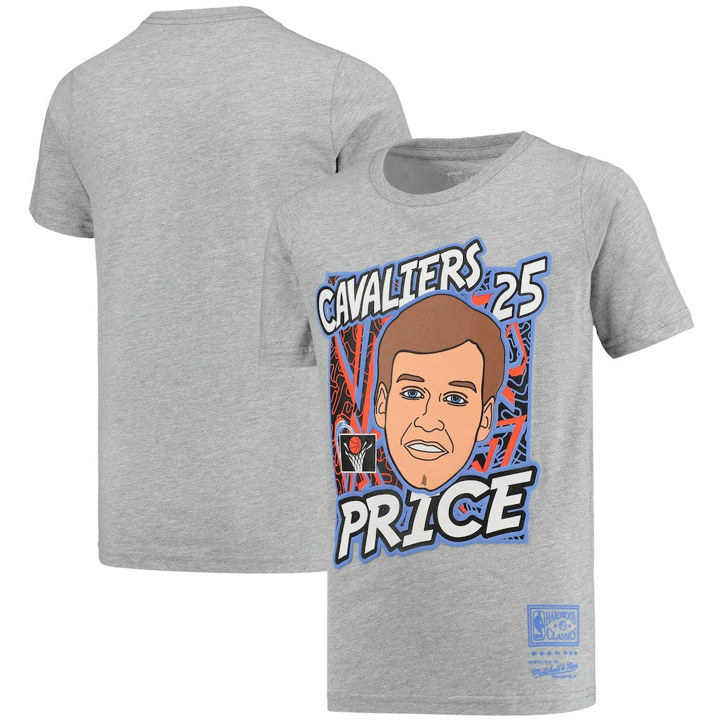 Mark Price Cleveland Cavaliers Youth Hardwood Classics King of the Court Player T-Shirt for sale Gray | Mitchell & Ness discount