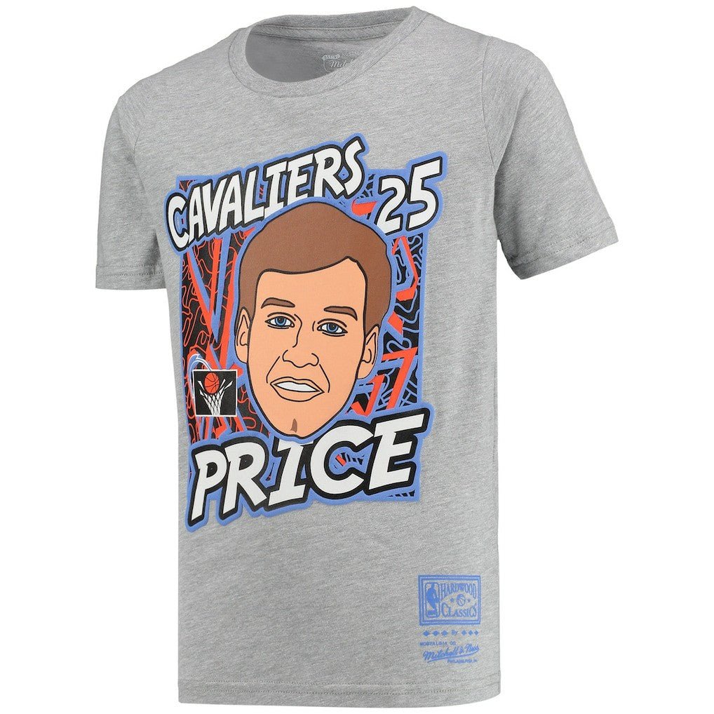 Mark Price Cleveland Cavaliers Youth Hardwood Classics King of the Court Player T-Shirt for sale Gray | Mitchell & Ness discount