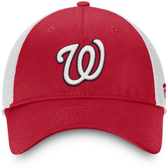 Washington Nationals Fanatics Team Core Unstructured Trucker Adjustable Hat - Red/White - Fanatics Sale