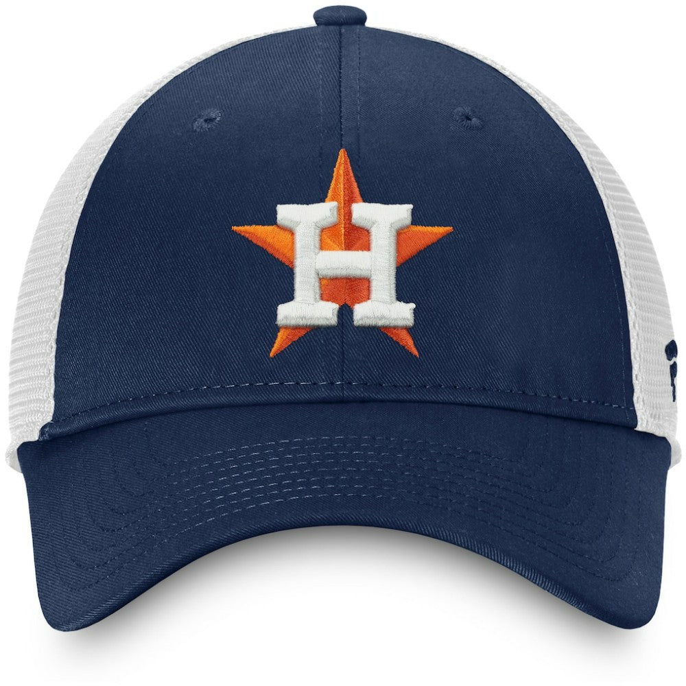 Houston Astros Fanatics Team Core Unstructured Trucker Adjustable Hat - Navy/White - Fanatics Discount