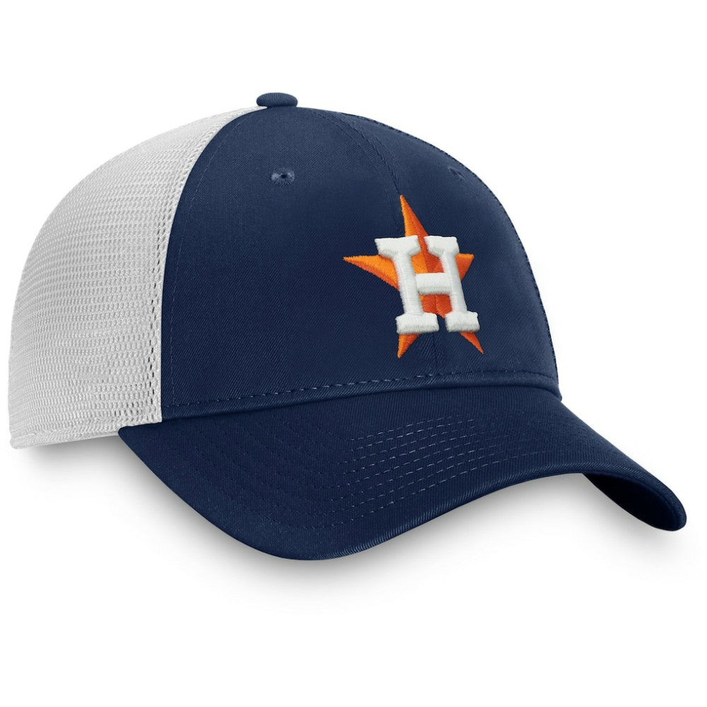 Houston Astros Fanatics Team Core Unstructured Trucker Adjustable Hat - Navy/White - Fanatics Discount