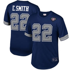 Mitchell & Ness Emmitt Smith Dallas Cowboys Retired Player Name & Number Mesh Top Navy