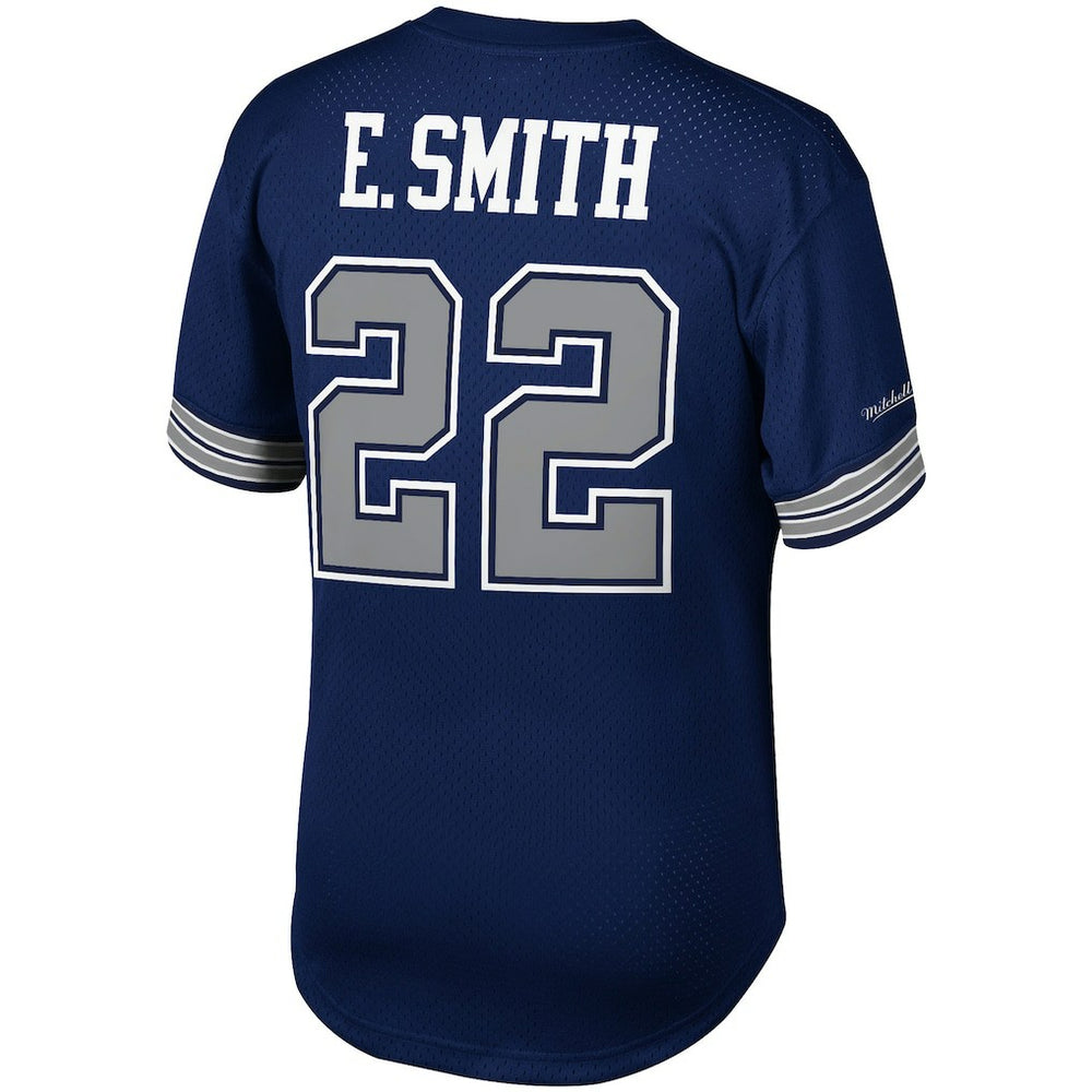 Mitchell & Ness Emmitt Smith Dallas Cowboys Retired Player Name & Number Mesh Top Navy