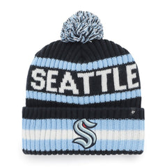 Seattle Kraken '47 Bering Cuffed Knit Hat with Pom - Navy - NHL 4236756