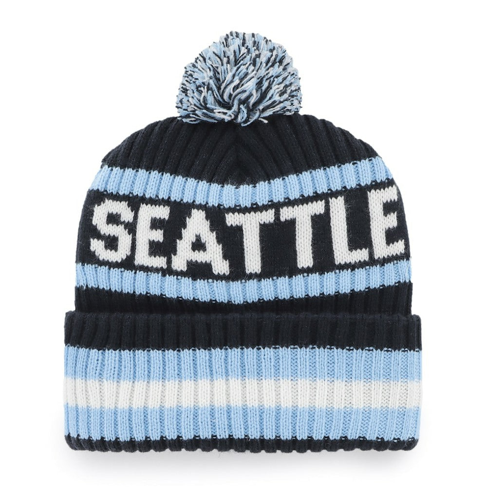 Seattle Kraken '47 Bering Cuffed Knit Hat with Pom - Navy - NHL 4236756
