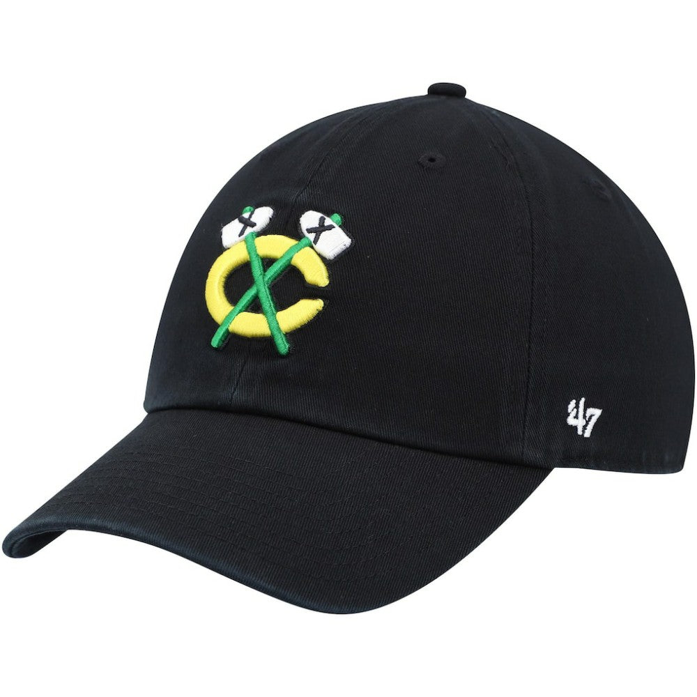 Chicago Blackhawks '47 Alternate Logo Clean Up Adjustable Hat - Black - NHL 4236810
