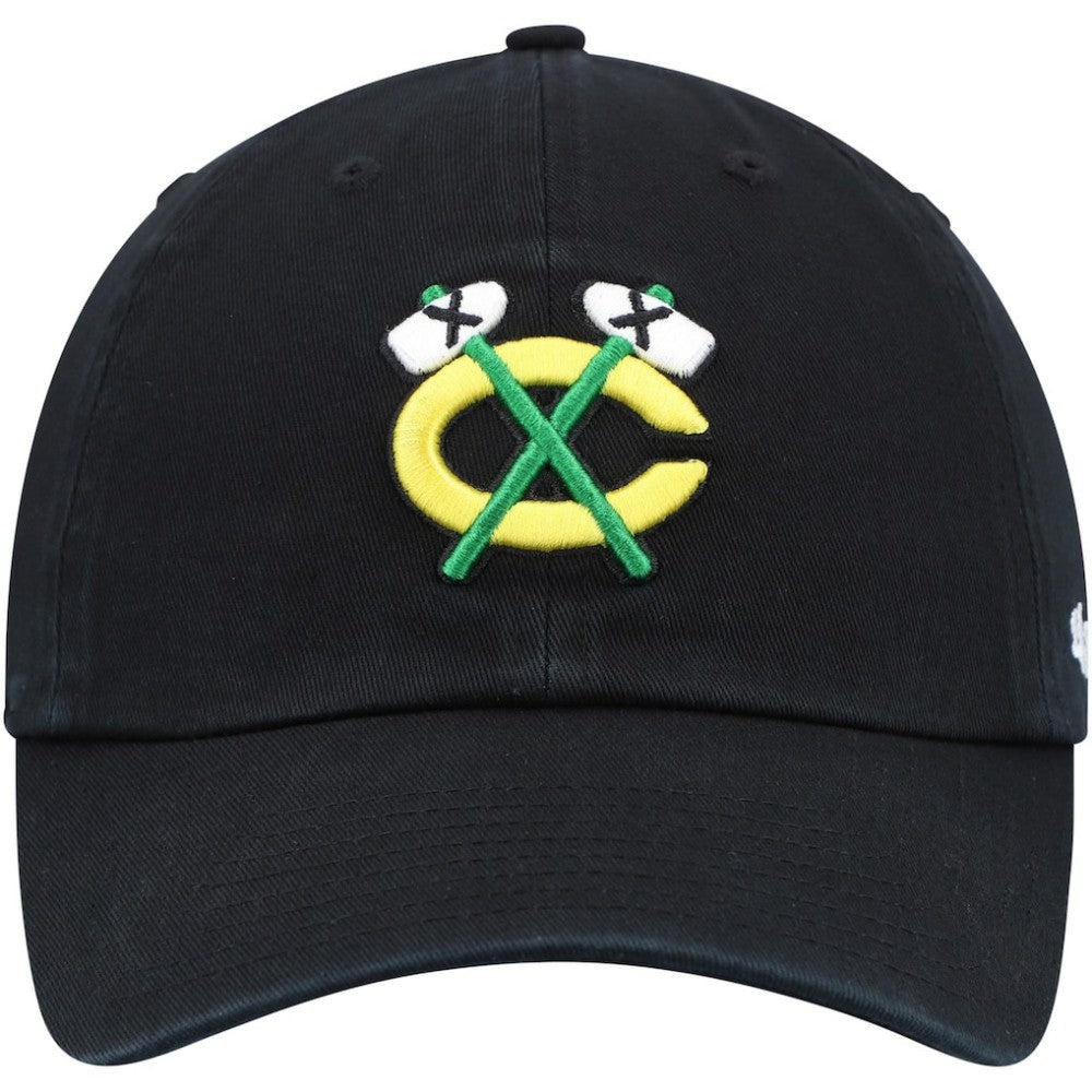 Chicago Blackhawks '47 Alternate Logo Clean Up Adjustable Hat - Black - NHL 4236810