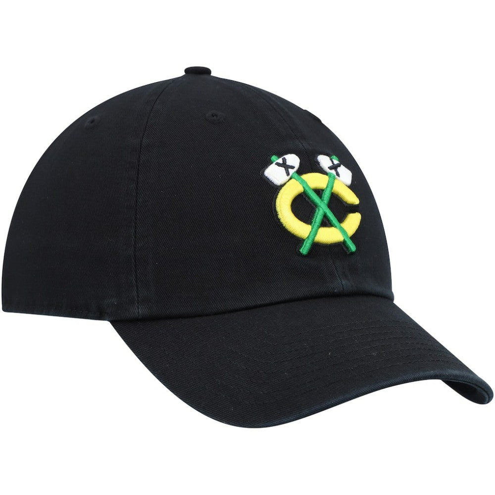 Chicago Blackhawks '47 Alternate Logo Clean Up Adjustable Hat - Black - NHL 4236810