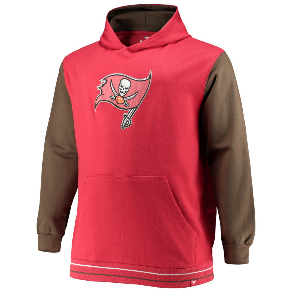 Fanatics Tampa Bay Buccaneers Big & Tall Block Party Pullover Hoodie Red/Pewter